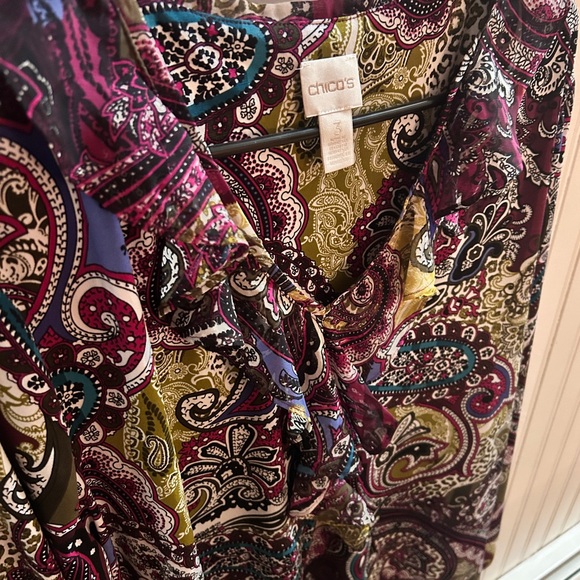 Chico's Multicolor Paisley Blouse - Picture 4 of 7